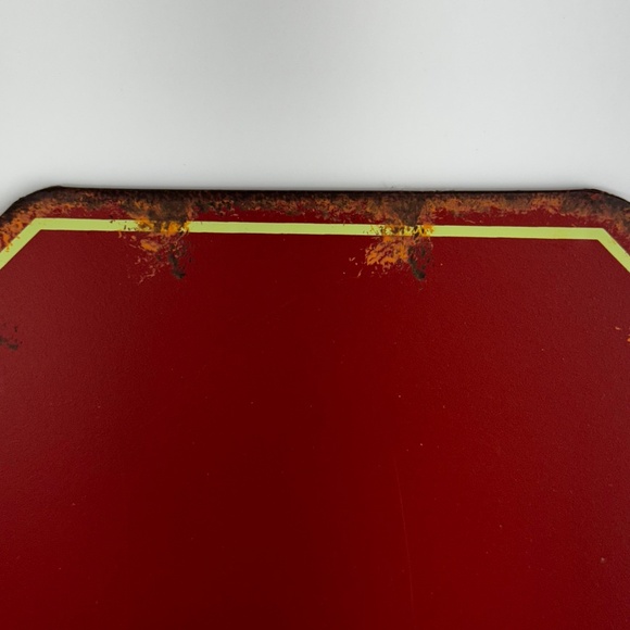 Vintage Metal STOP Sign – 12” Collectible Wall Decor - Picture 3 of 7